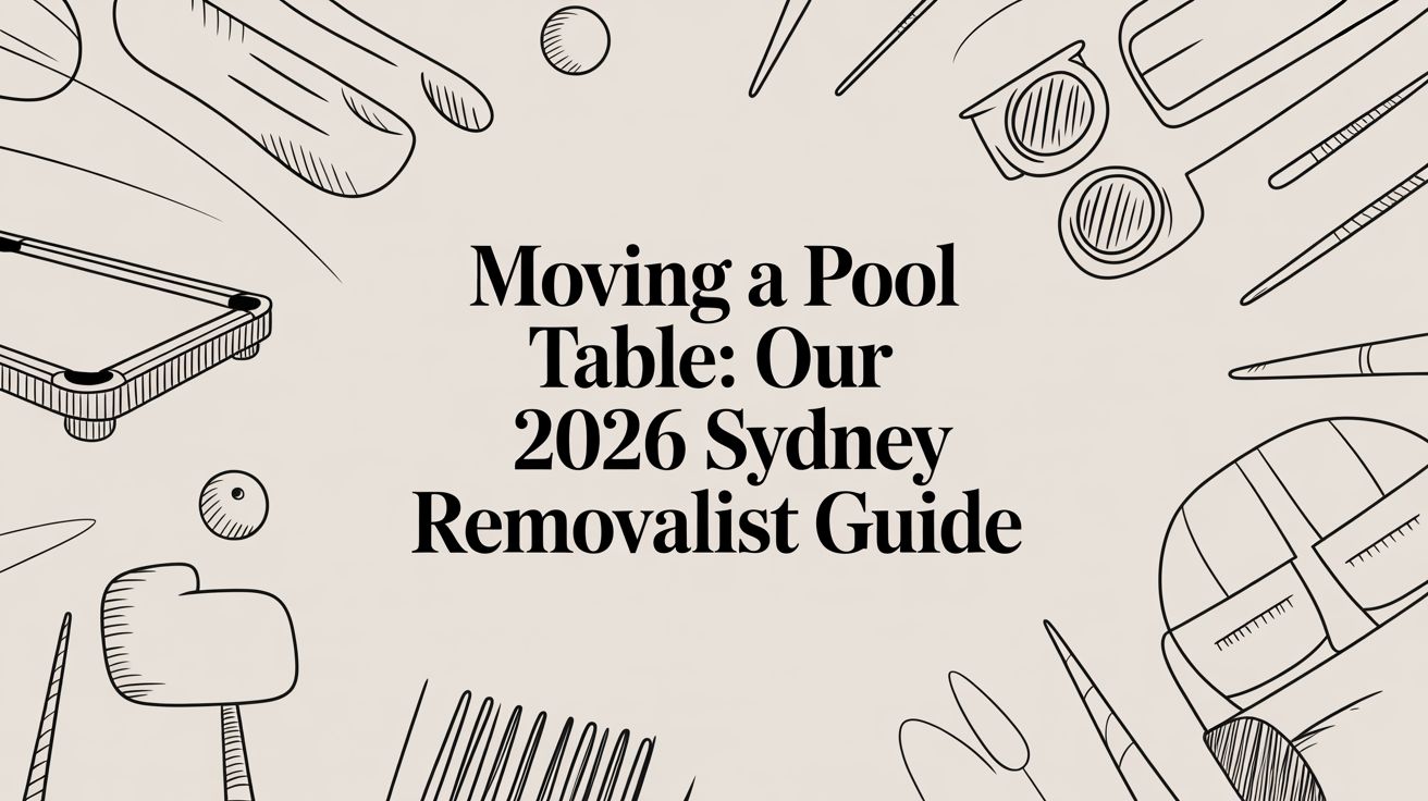 Moving a Pool Table: Our 2026 Sydney Removalist Guide